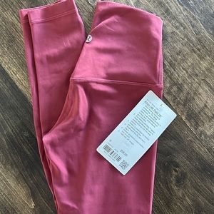 Lululemon align leggings.  Size 0   28” length wine/burgundy color